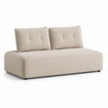 Sofa tapicerowana z tkaniny beżowa 200x100x80 cm