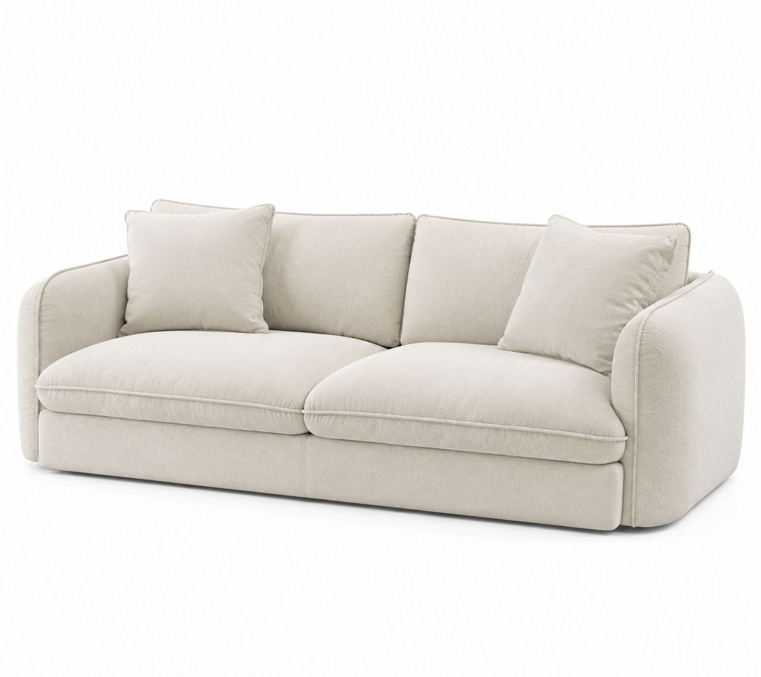Sofa 3-osobowa tkanina welur Beżowy