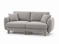 Sofa dwumiejscowa z tkaniny poliestrowej, szary