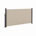Parawan boczny ogrodowy aluminium beżowy 300x160 cm
