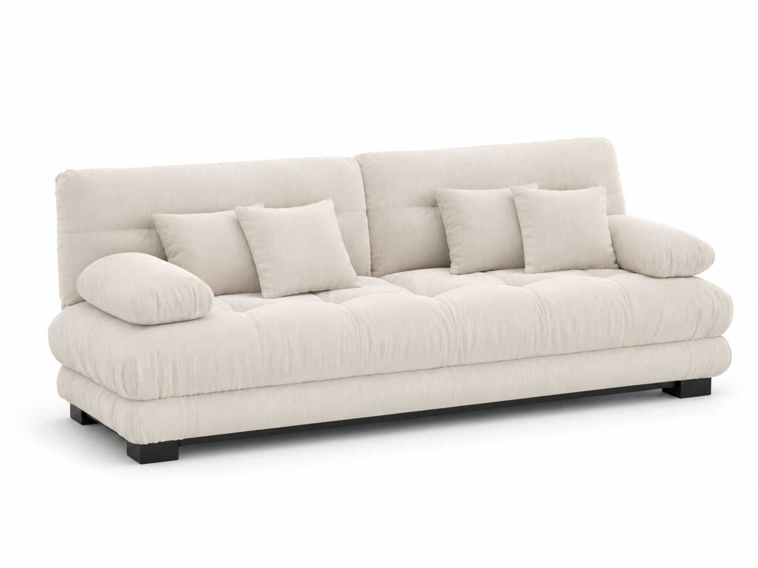 Sofa z tkaniny bawełnianej Kremowa 200x90x85 cm