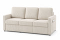 Sofa trzyosobowa sztruks kremowy 200x90x85 cm