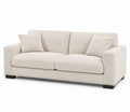 Sofa materiał poliestrowy beżowa 230x95x85 cm