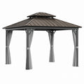Altana ogrodowa z aluminium i stali 3x3 m